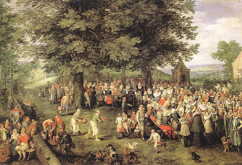 BRUEGHEL, Jan the Elder Wedding Banquet g